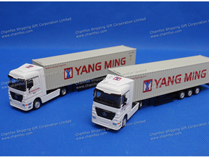 1:87阳明海运Yang Ming合金货柜车模型|集装箱车模型