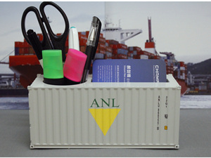1:35澳洲国航ANL集装箱模型笔筒|集装箱名片盒
