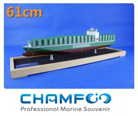 61cm EVERGREEN EVER LIVING Diecast Alloy Container Ship Model