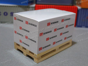 全球国际SCHENKER货物便签纸|木托盘货物模型纸砖