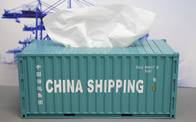 中海china shipping集装箱抽纸盒