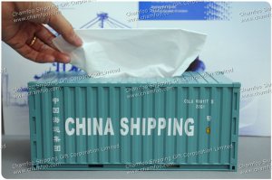 1:25 China Shipping中海集装箱模型抽纸盒