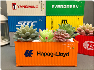 赫伯罗特Hapag Lloyd集装箱花盆|绿色植物集装箱盆